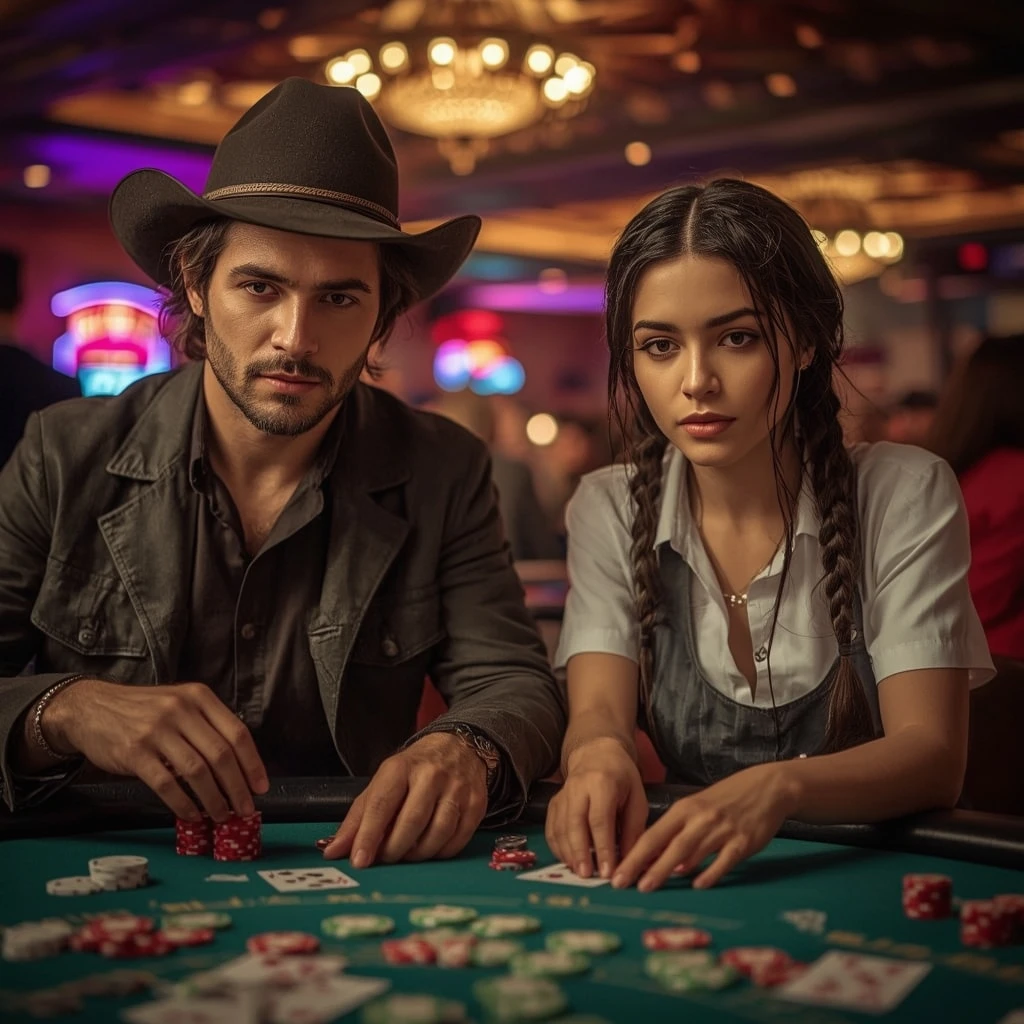 foto di due giocatori di poker KING BILLY CASINO